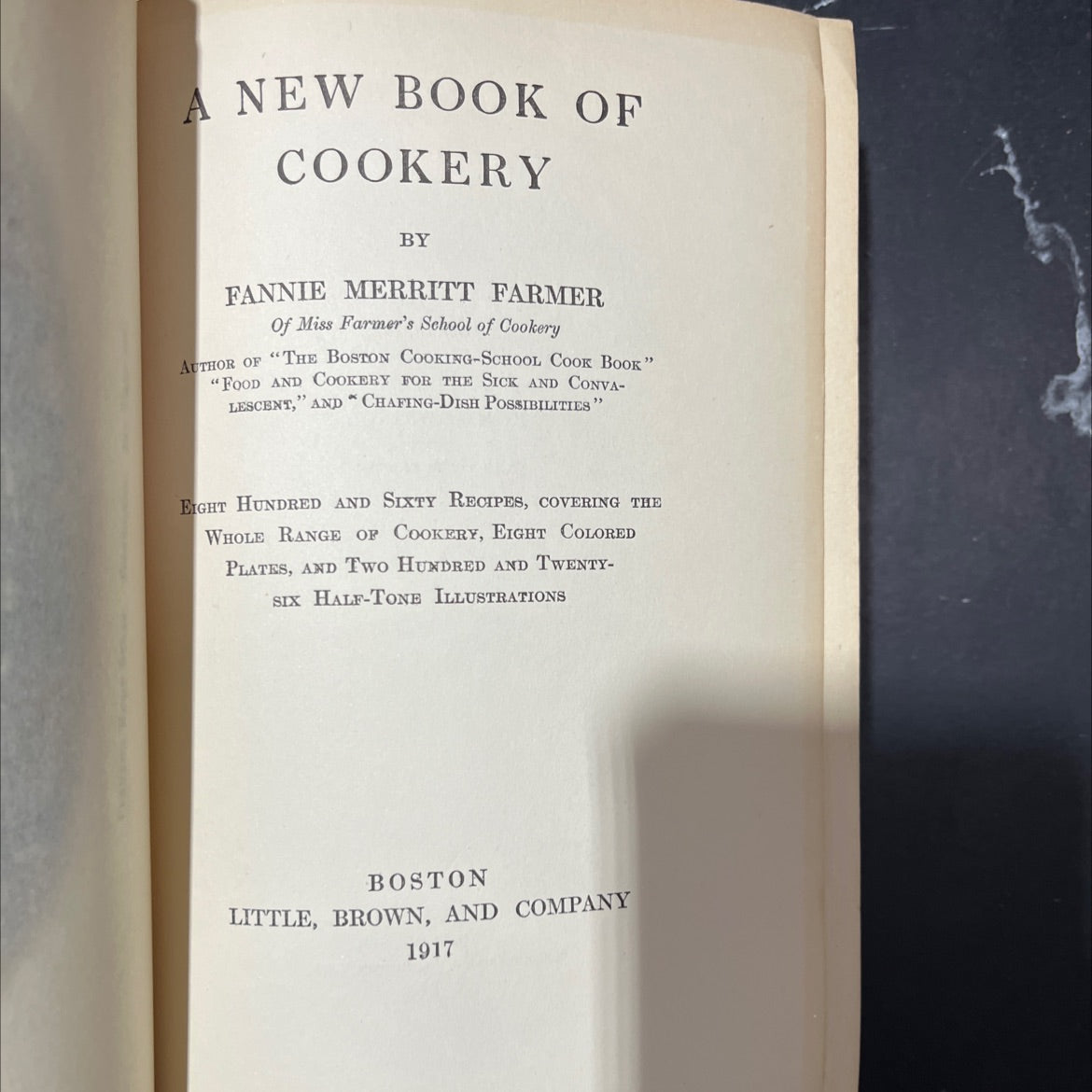 a new book of cookery book, by fannie merritt farmer, 1917 Hardcover image 2