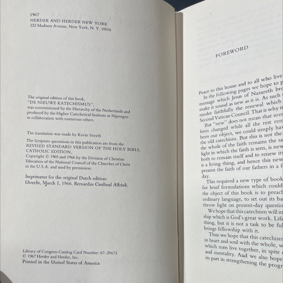 a new catechism catholic faith for adults book, by unknown, 1967 Hardcover image 3