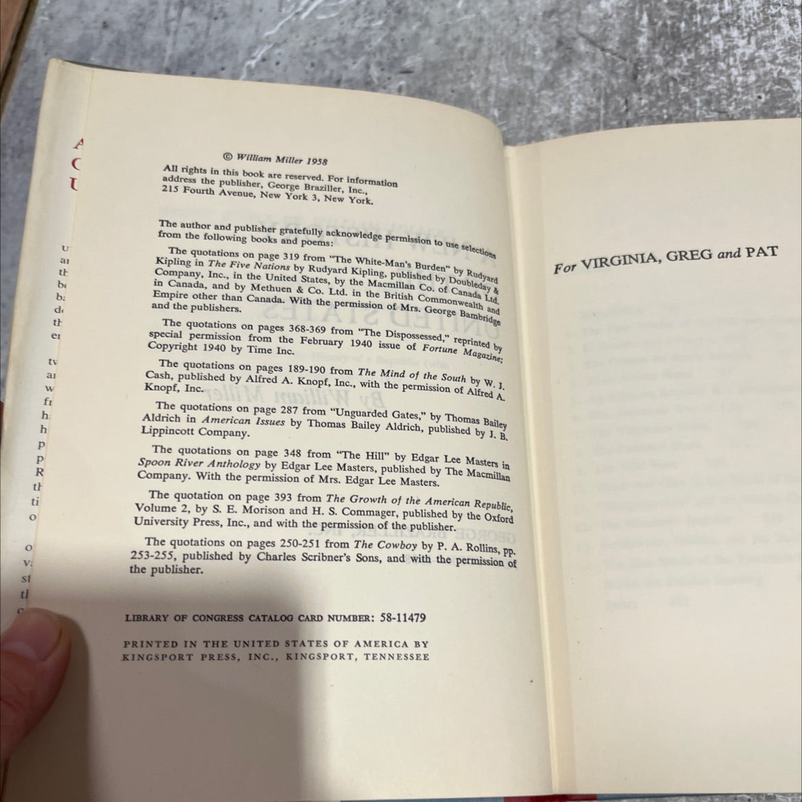 a new history of the united states book, by william miller, 1958 Hardcover image 3