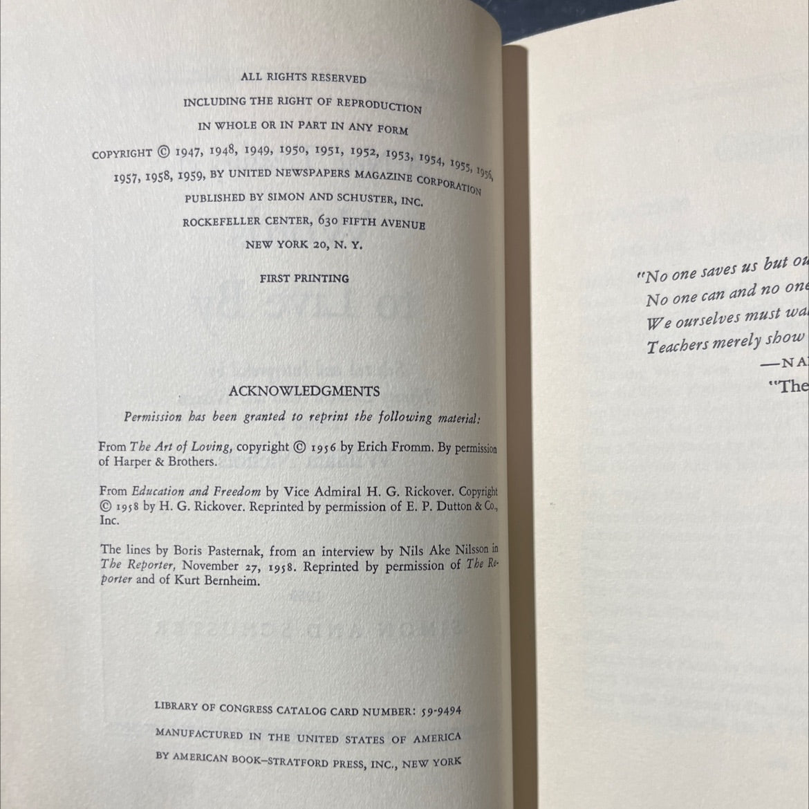 a new treasury of words to live by book, by william nichols, 1959 Hardcover image 3