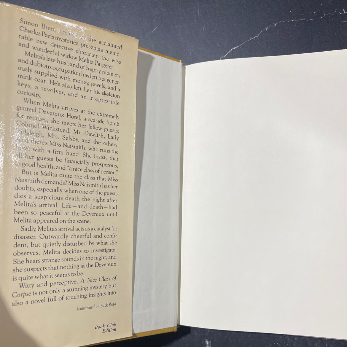 a nice class of corpse book, by simon brett, 1986 Hardcover image 4