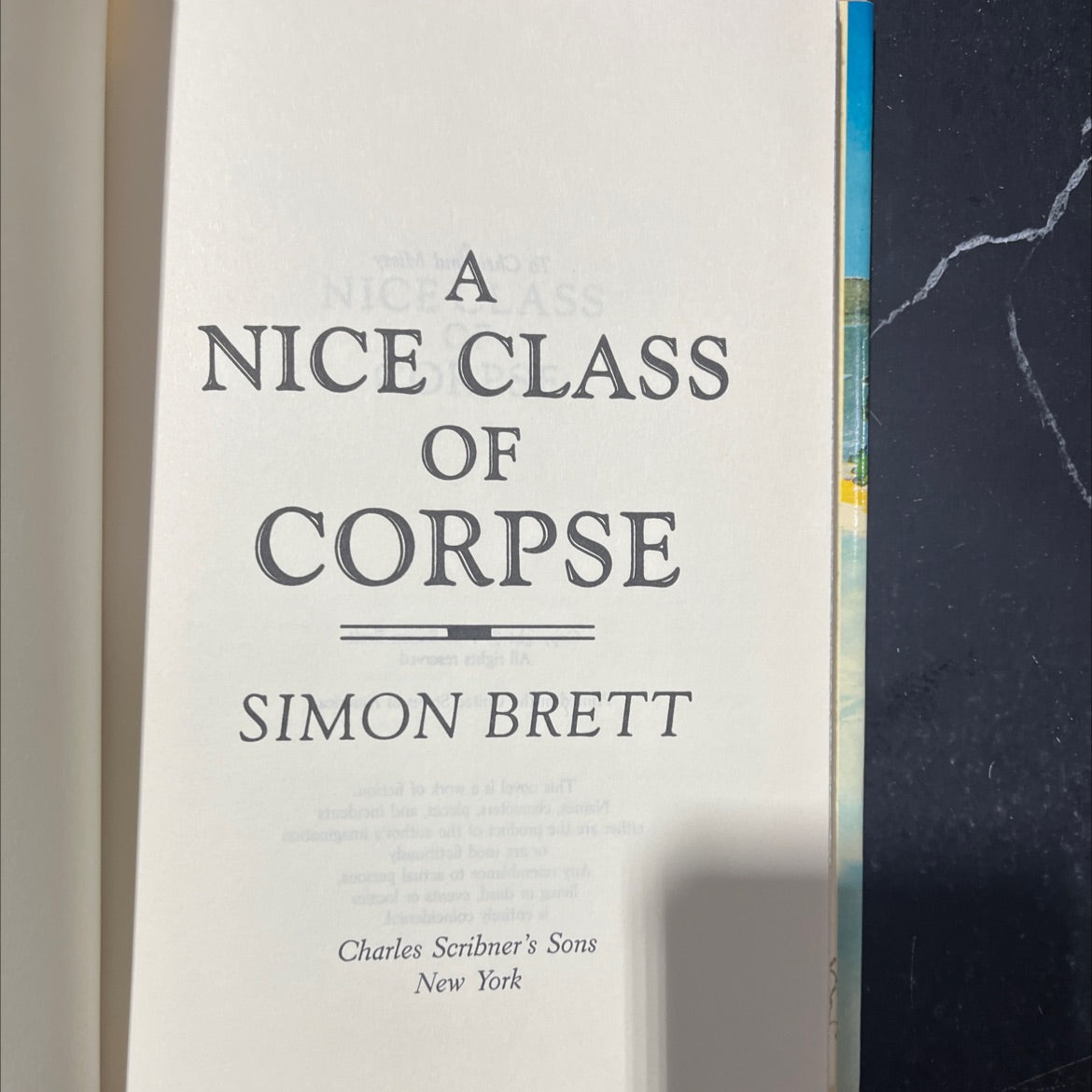 a nice class of corpse book, by simon brett, 1986 Hardcover image 2
