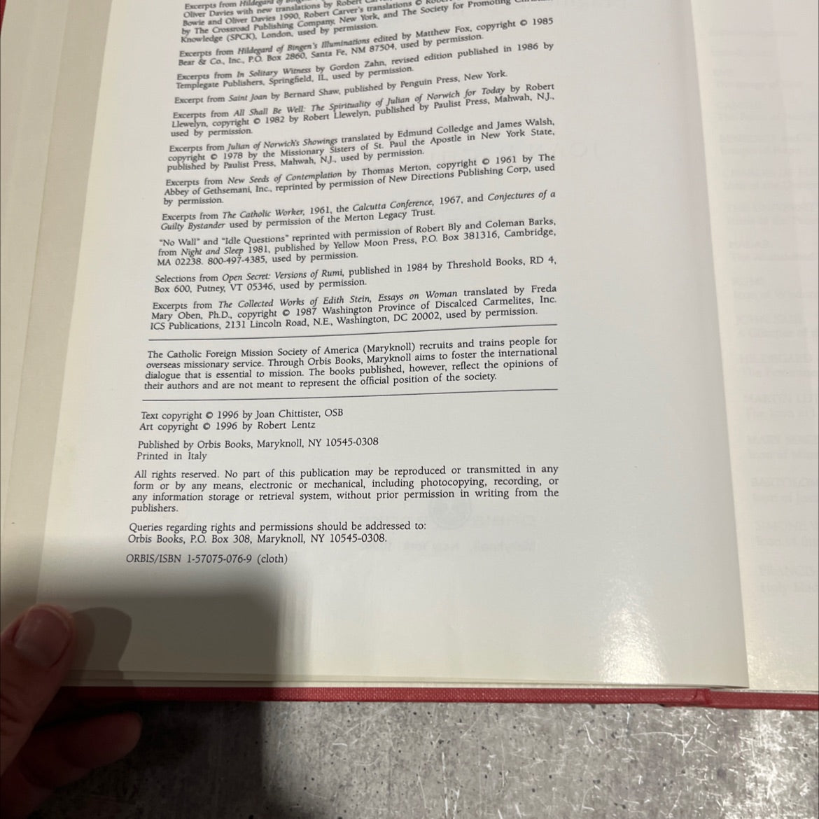 a passion for life fragments of the face of god book, by joan d. chittister, 1996 Hardcover image 3