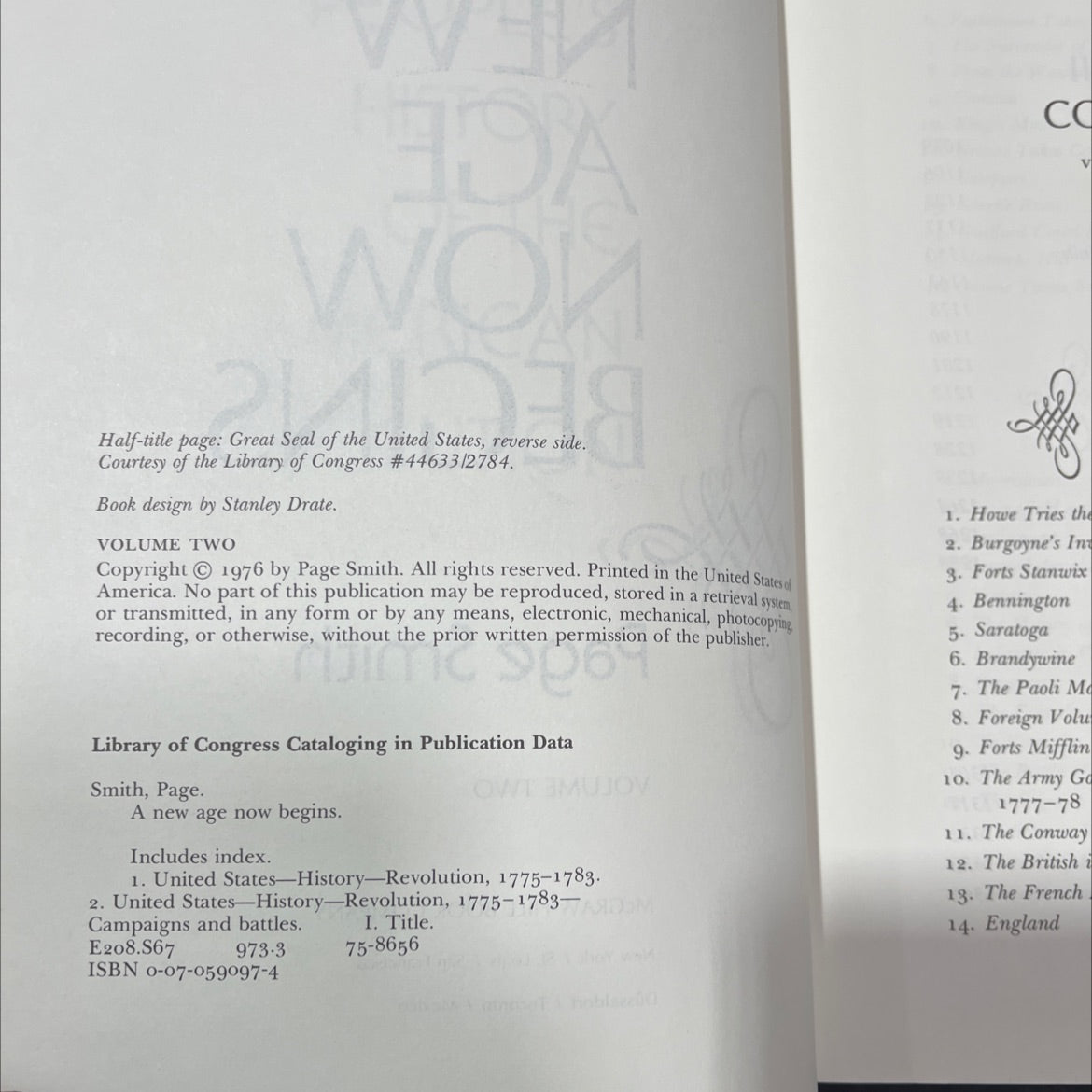 a people's history of the american revolution new age now begins book, by Page Smith, 1976 Hardcover image 3