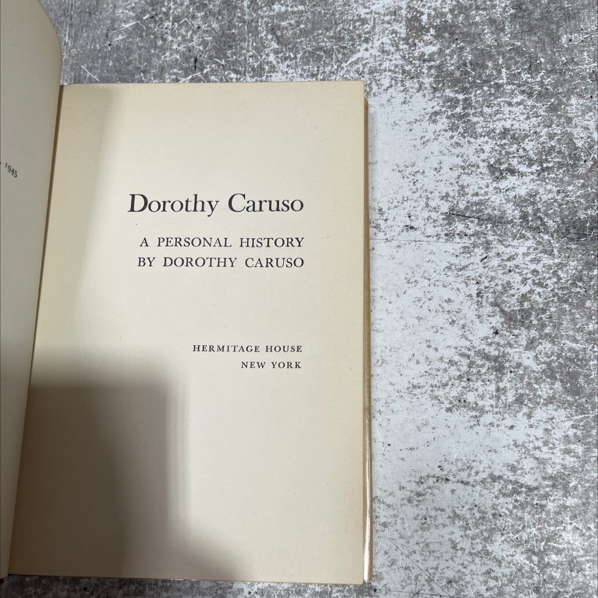 a personal history by dorothy caruso book, by dorothy caruso, 1952 Hardcover image 2