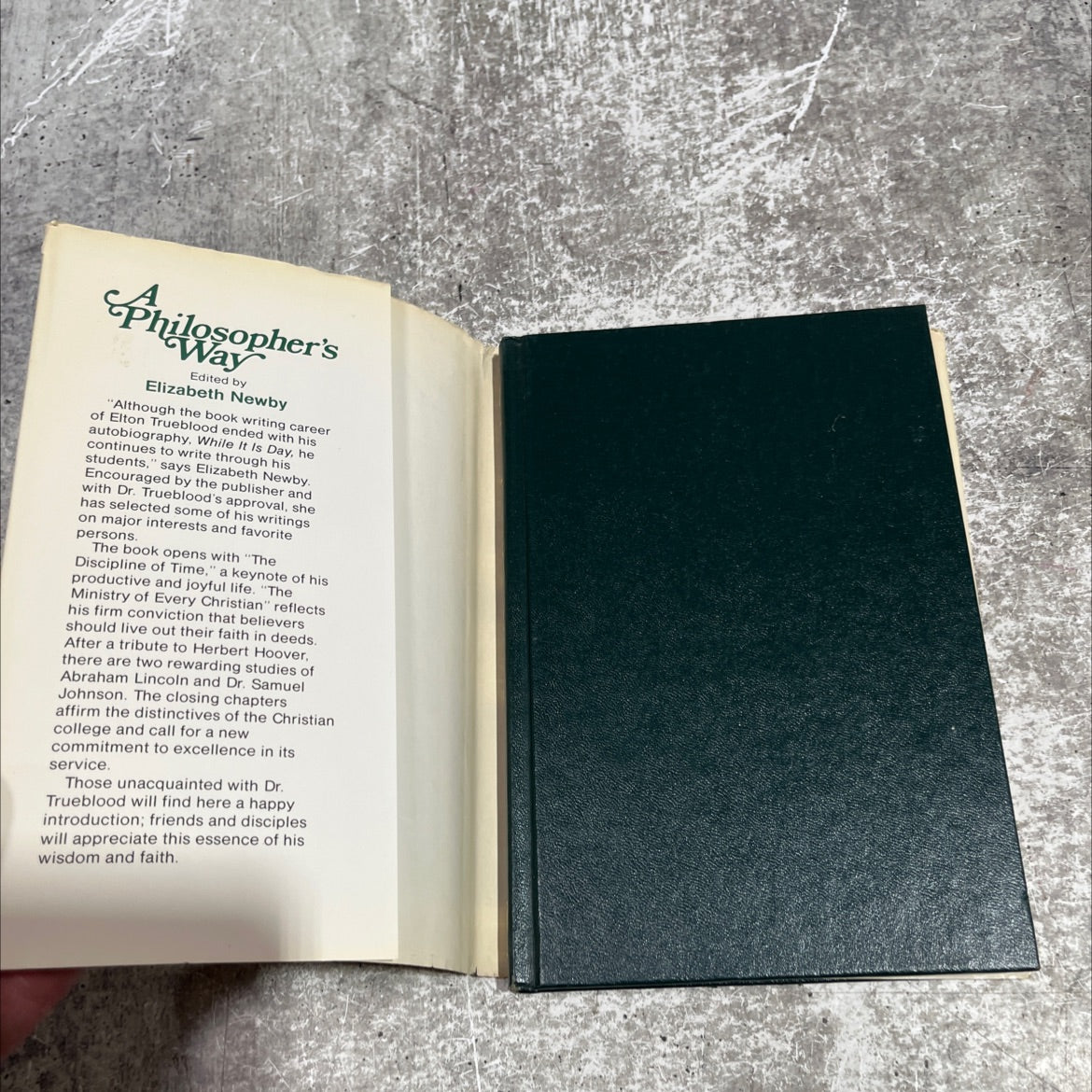 a philosopher's way essays and addresses of d. elton trueblood book, by d. elton trueblood, 1978 Hardcover image 4
