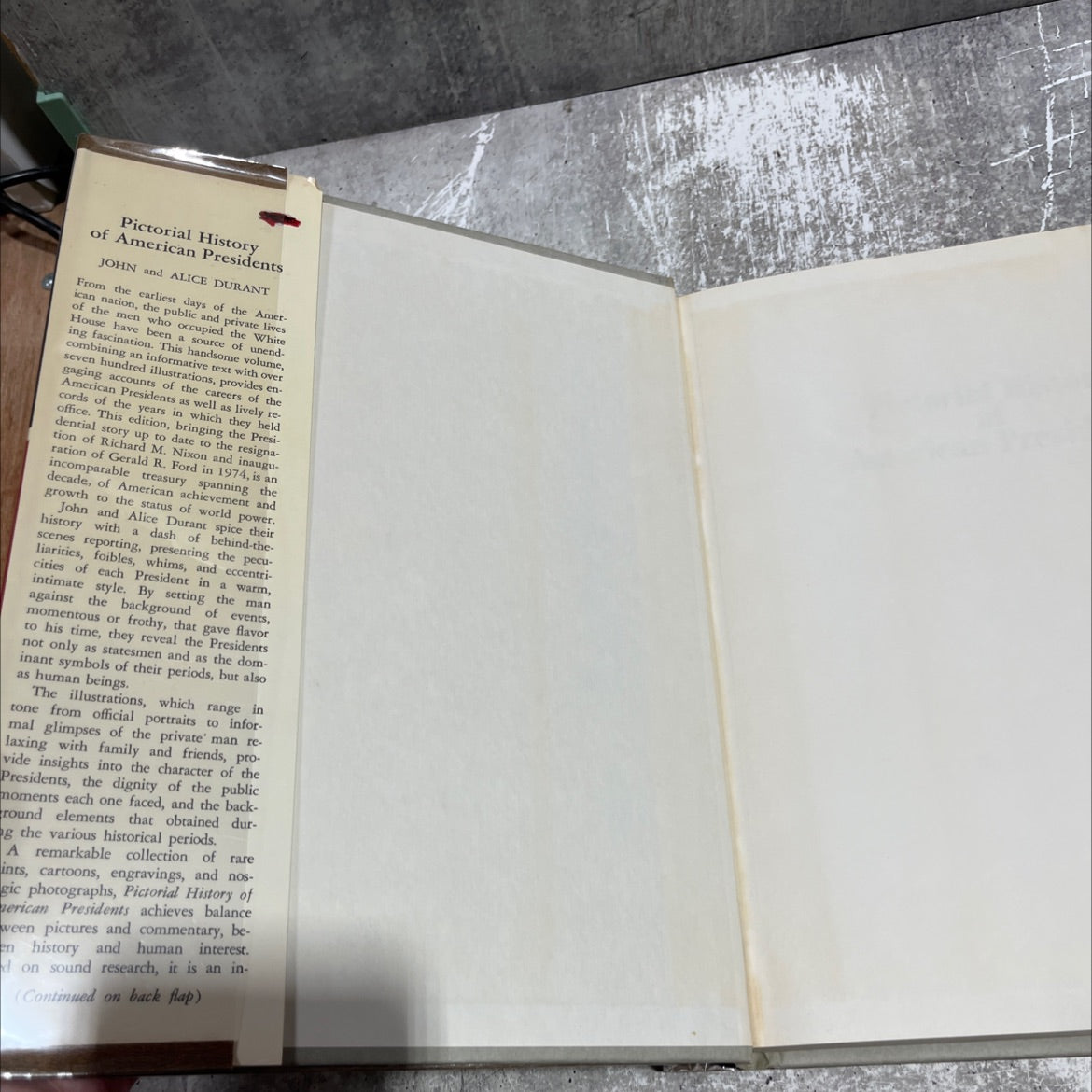 a pictorial history of american presidents book, by john and alice durant, 1975 Hardcover image 4