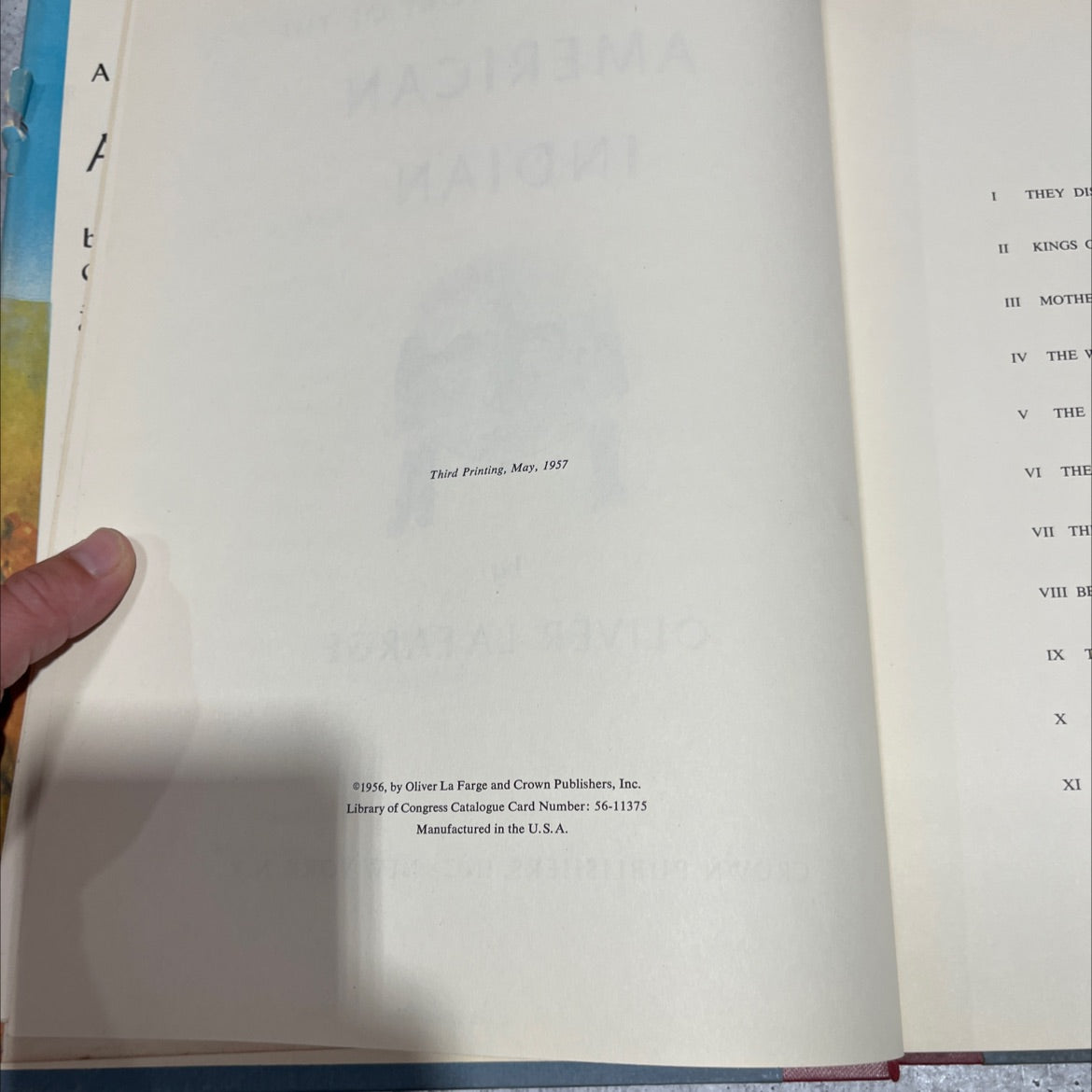 a pictorial history of the american indian book, by oliver la farge, 1957 Hardcover image 3
