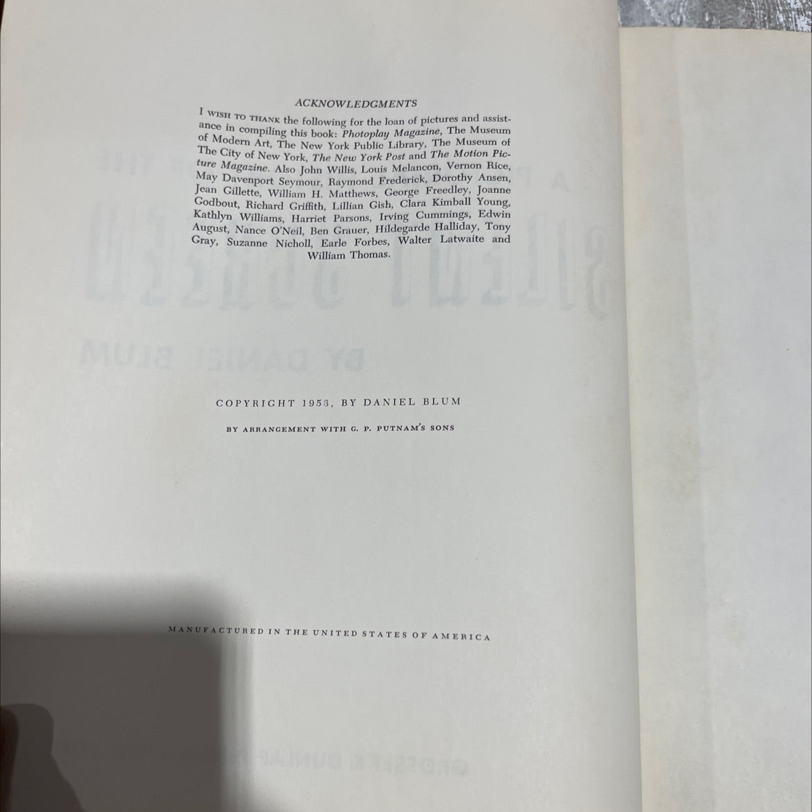 a pictorial history of the silent screen book, by daniel blum, 1953 Hardcover image 3
