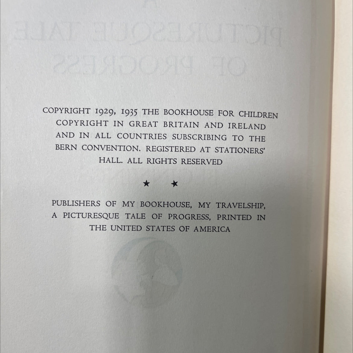 a picturesque tale of progress book, by olive beaupré miller, 1935 Hardcover image 3