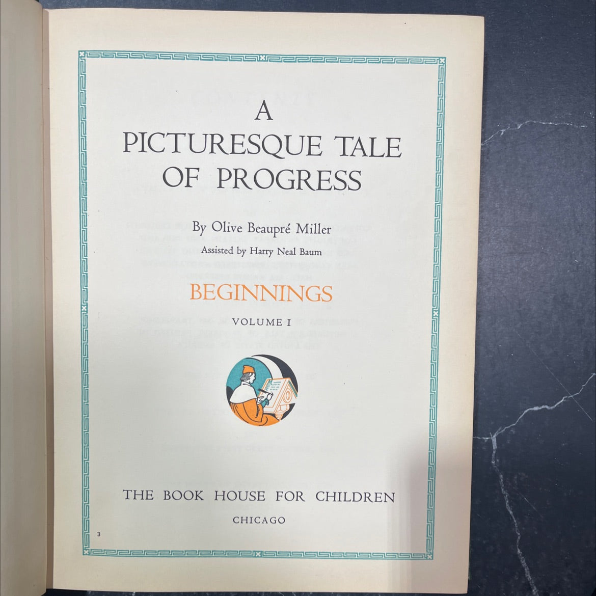 a picturesque tale of progress book, by olive beaupré miller, 1935 Hardcover image 2