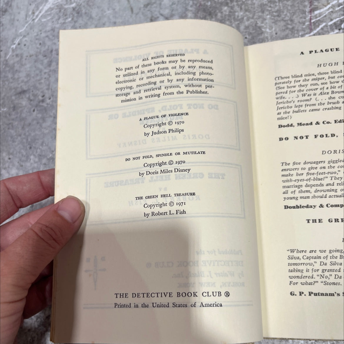 a plague of violence book, by hugh pentecost, 1970 Hardcover image 3