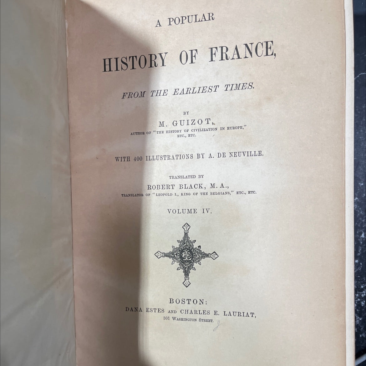 a popular history of france, from the earliest times book, by m. guizo t, 1970 Leather image 2
