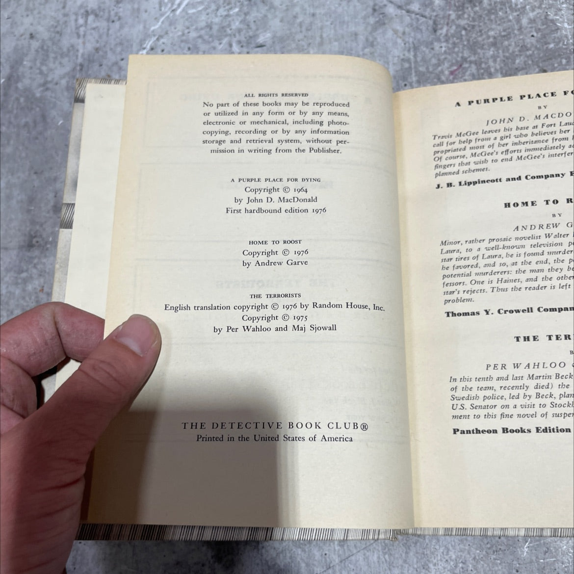 a purple place for dying book, by john d. macdonald, 1976 Hardcover image 3