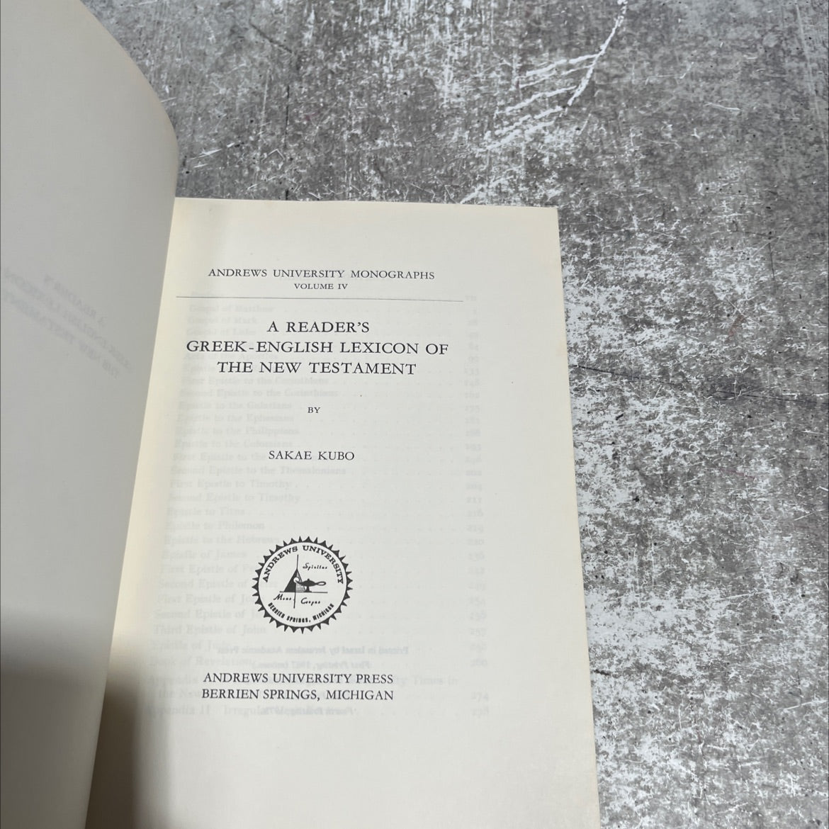 a reader's greek-english lexicon of the new testament book, by sakae kubo, 1973 Hardcover image 2