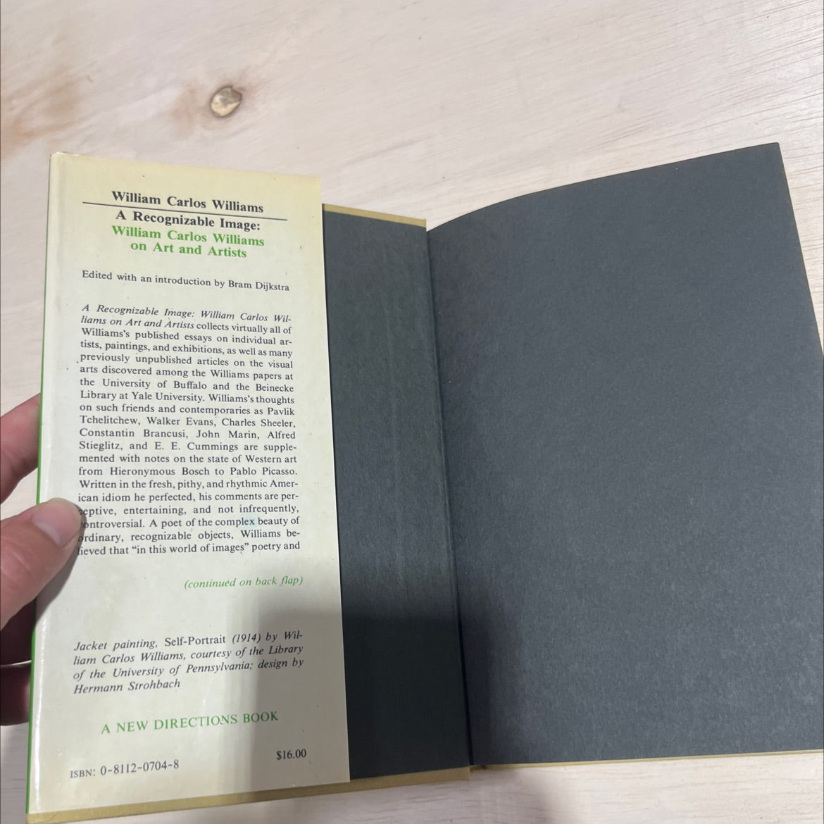 a recognizable image book, by William Carlos Williams, 1978 Hardcover image 4