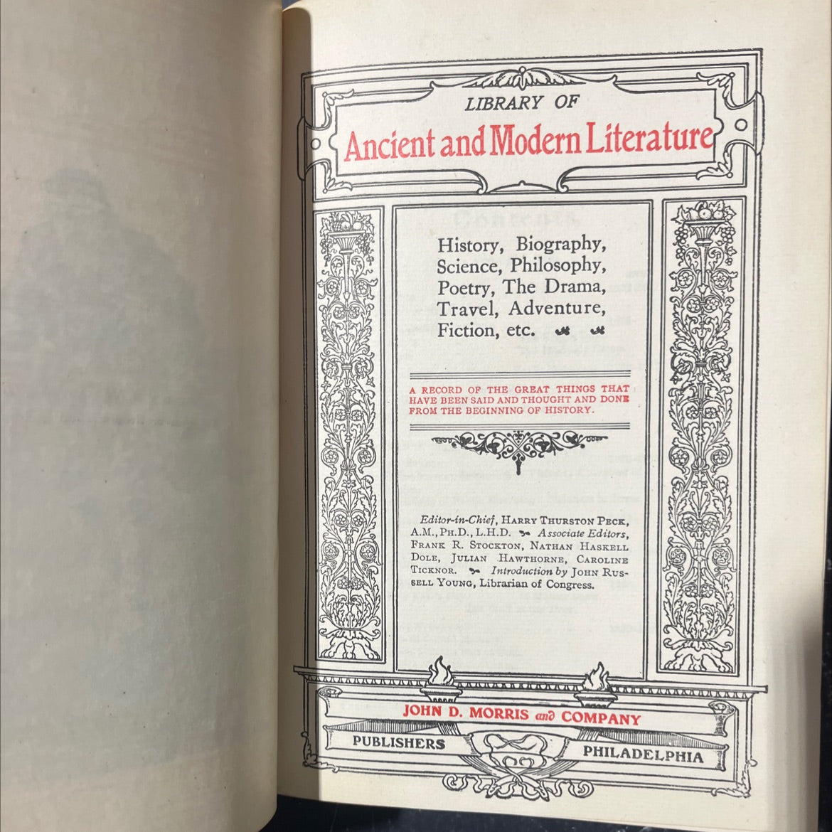 a record of the great things that have been said and thought and done from the beginning of history book, by harry image 2