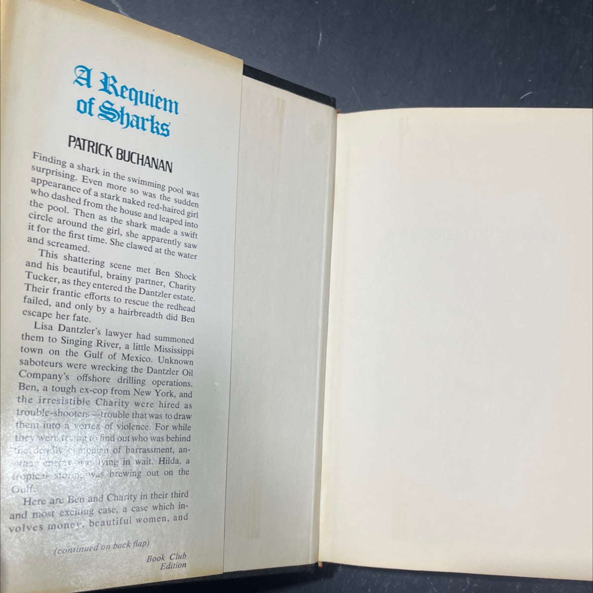 a requiem of sharks book, by Patrick Buchanan, 1973 Hardcover image 4