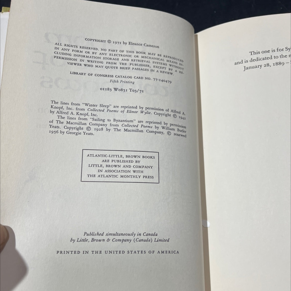 SIGNED a room made of windows book, by Eleanor Cameron, 1971 Hardcover, Vintage image 3