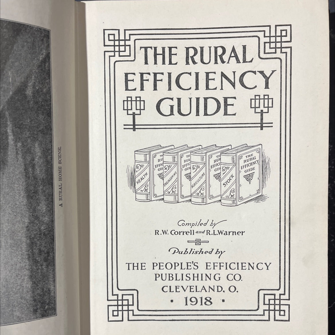 a rural home scene. the rural efficiency guide book, by r.w. correll and r.l. warner, 1918 Hardcover image 2