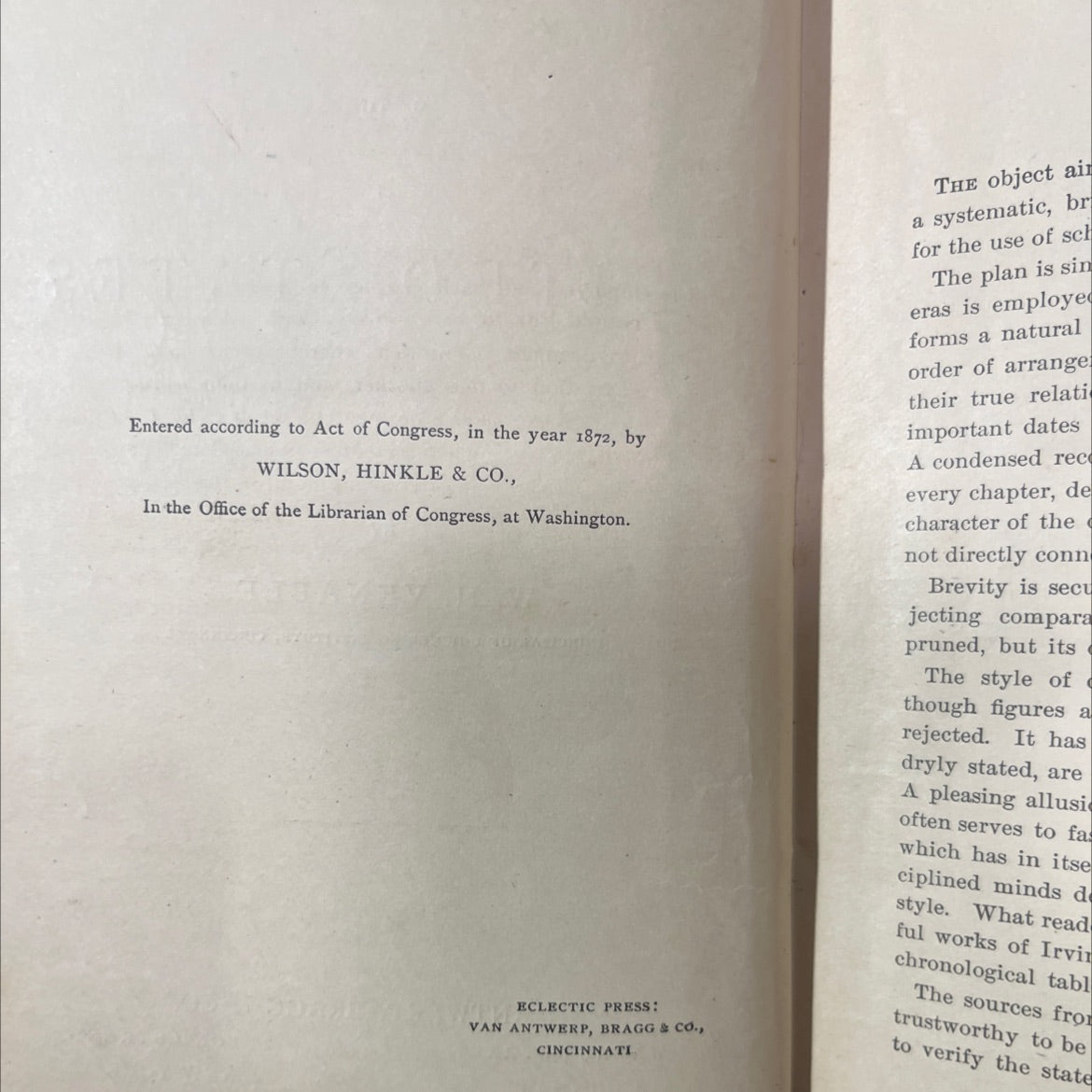 a school history of the united states book, by w. h. venable, 1872 Hardcover image 3