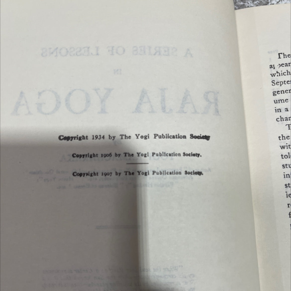 a series of lessons in raja yoga book, by yogi ramacharaka, 1934 Hardcover image 3