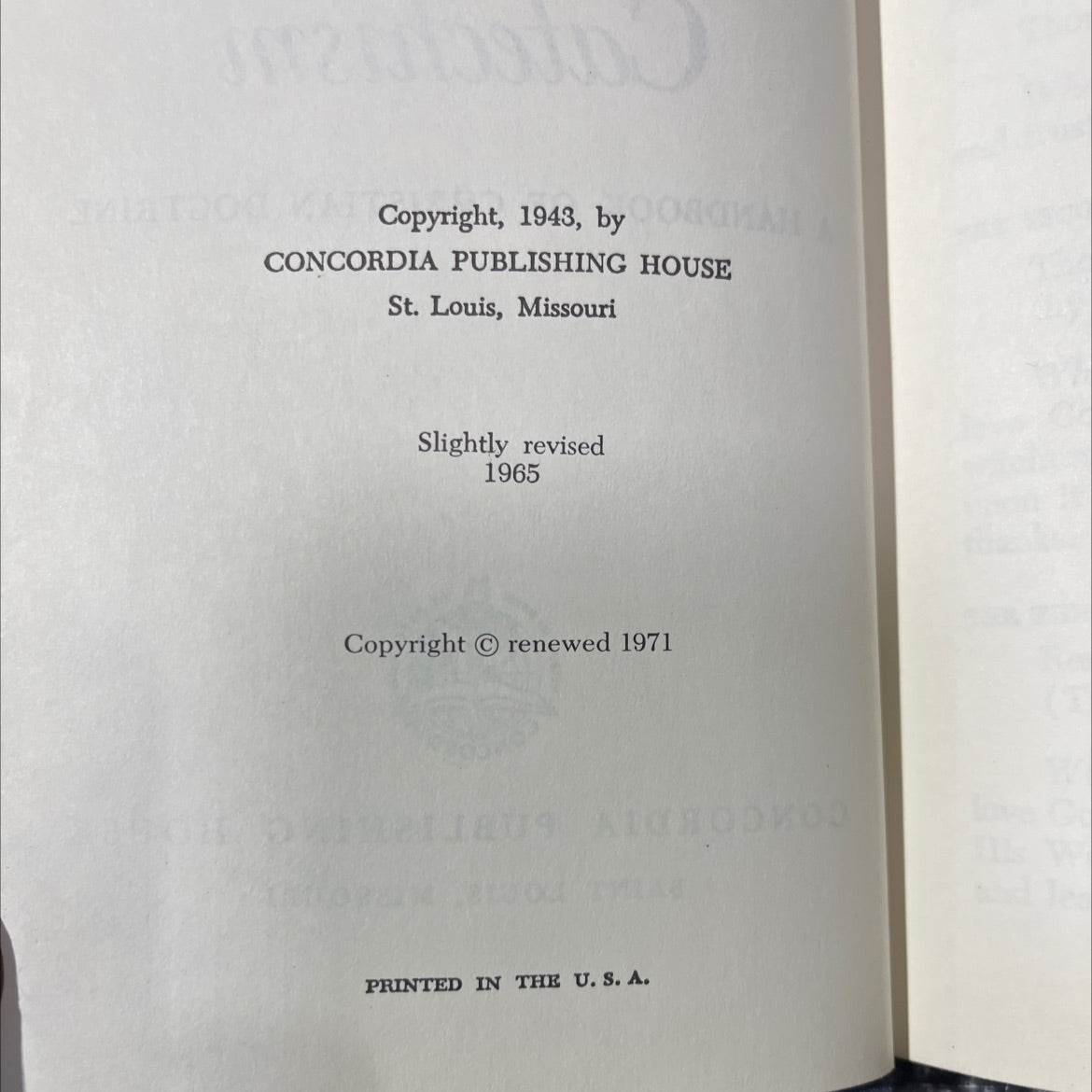 a short explanation of dr. martin luther's small catechism book, by unknown, 1971 Hardcover image 3