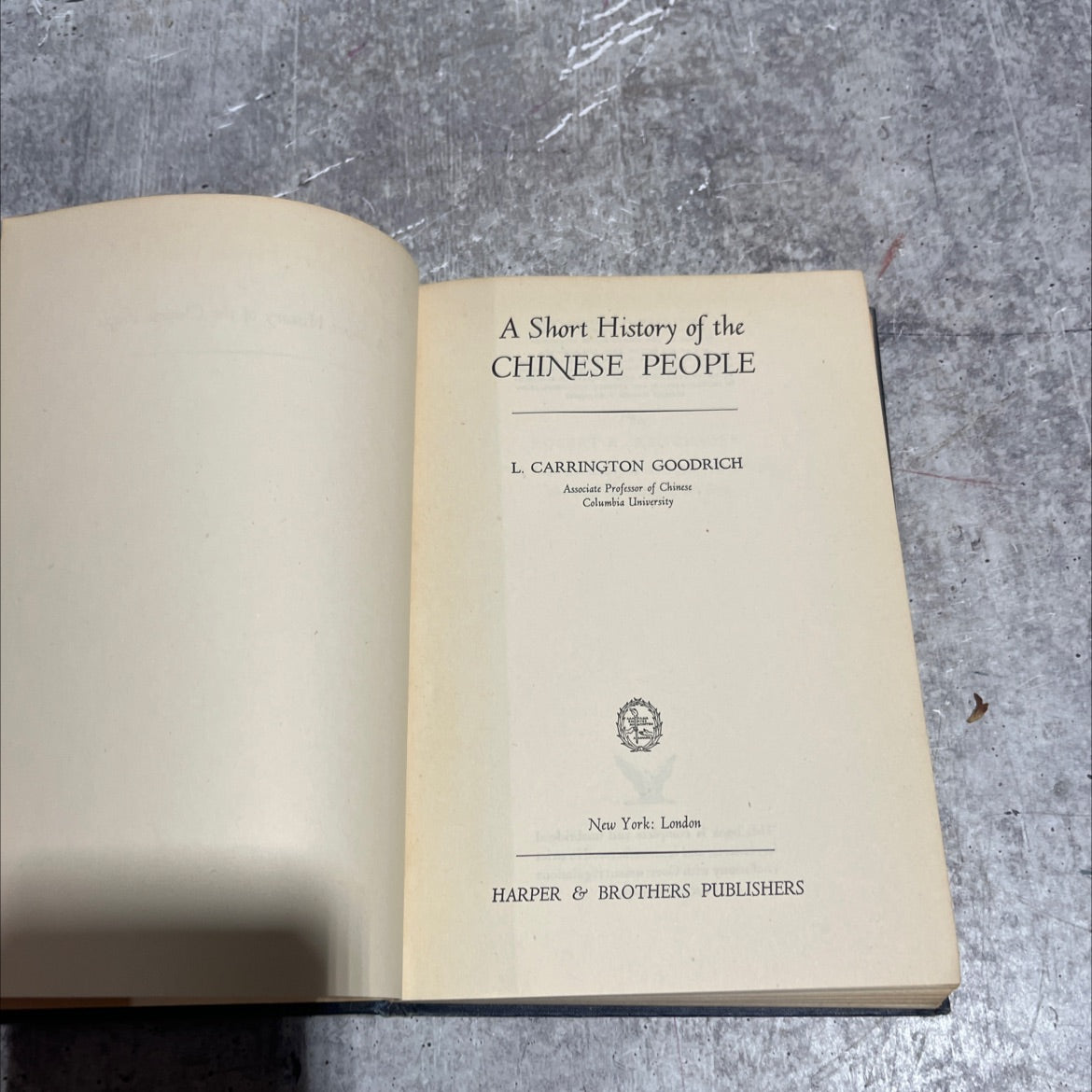 a short history of the chinese people book, by l. carrington goodrich, 1943 Hardcover image 2