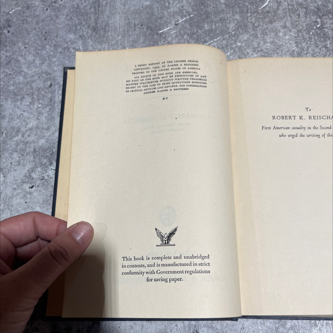 a short history of the chinese people book, by l. carrington goodrich, 1943 Hardcover image 3