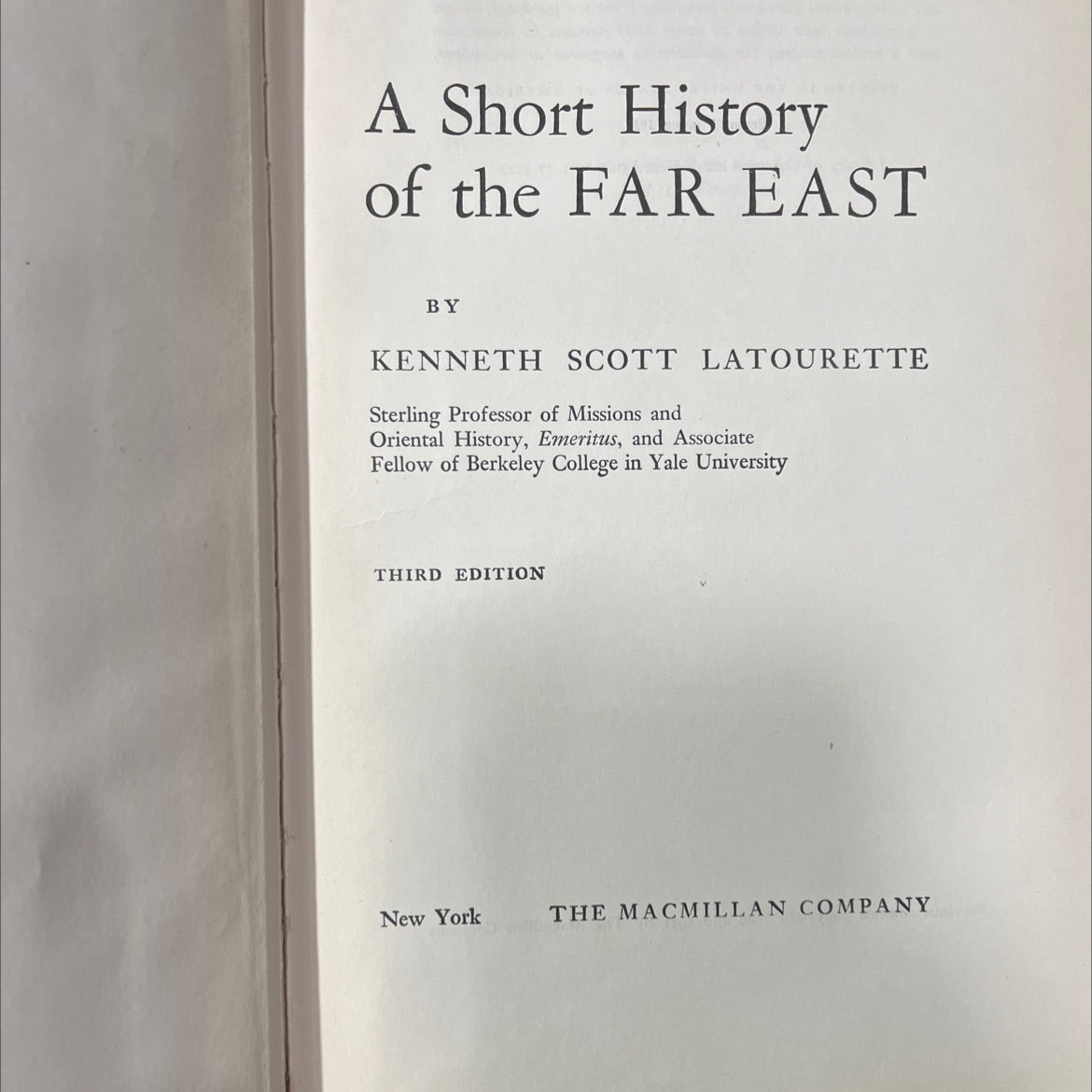 a short history of the far east book, by kenneth scott latourette, 1957 Hardcover image 2