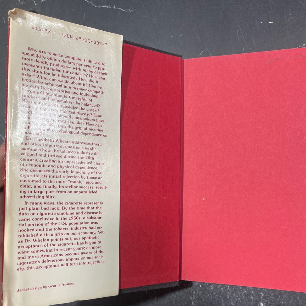 a smoking gun: how the tobacco industry gets away with murder book, by elizabeth m. whelan, 1984 Hardcover image 4