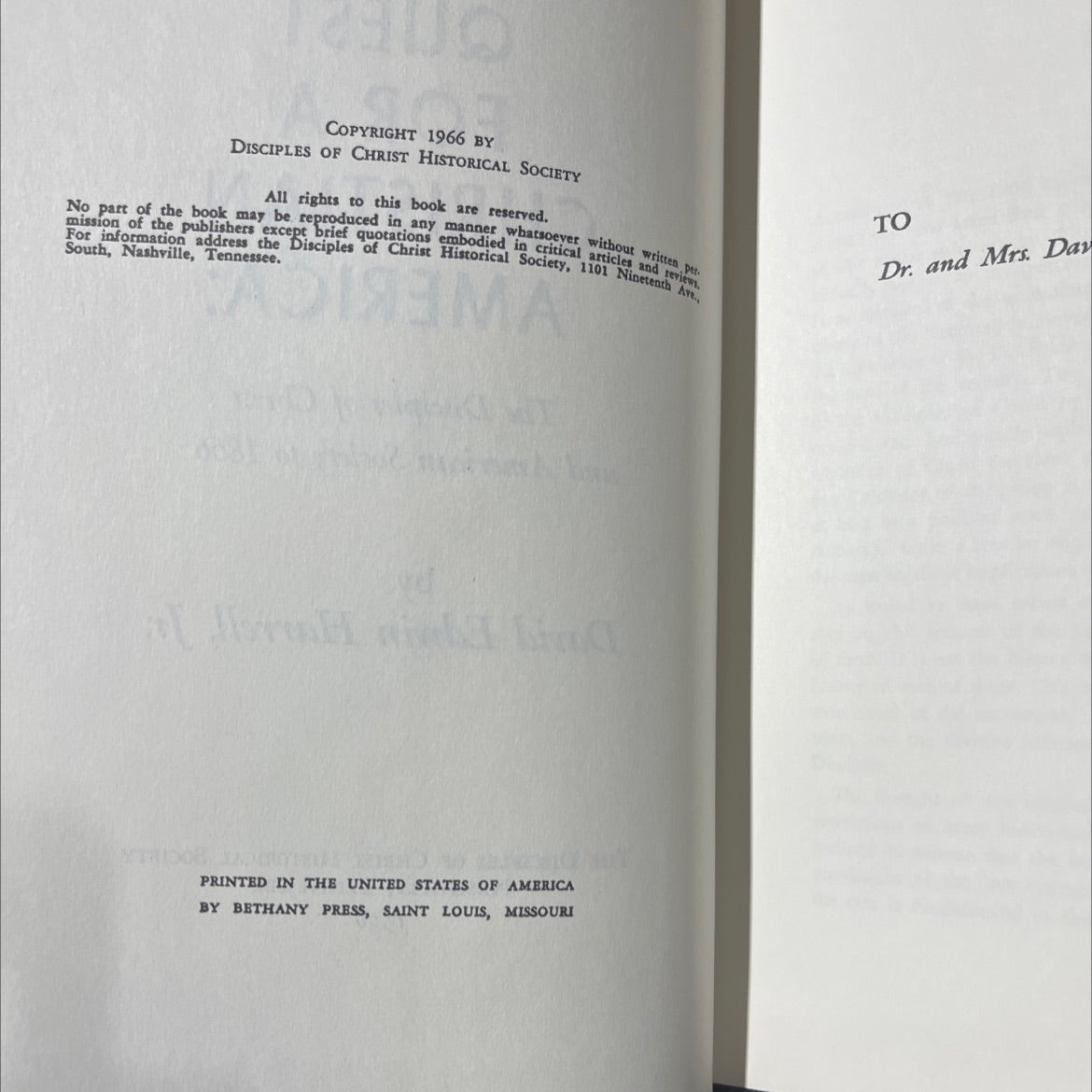 a social history of the disciples of christ volume i quest for a christian america: the disciples of christ and image 3