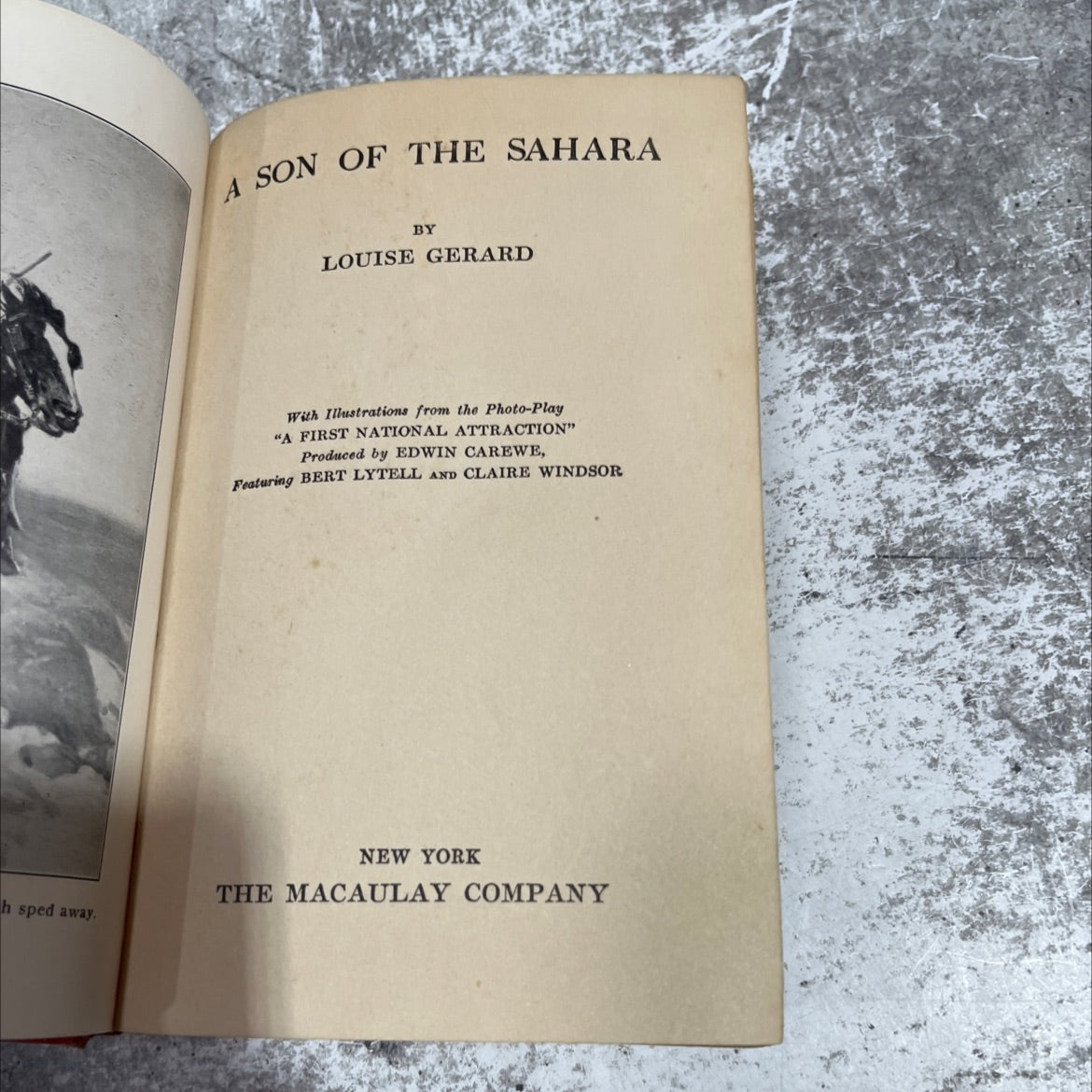 a son of the sahara book, by louise gerard, 1922 Hardcover image 2