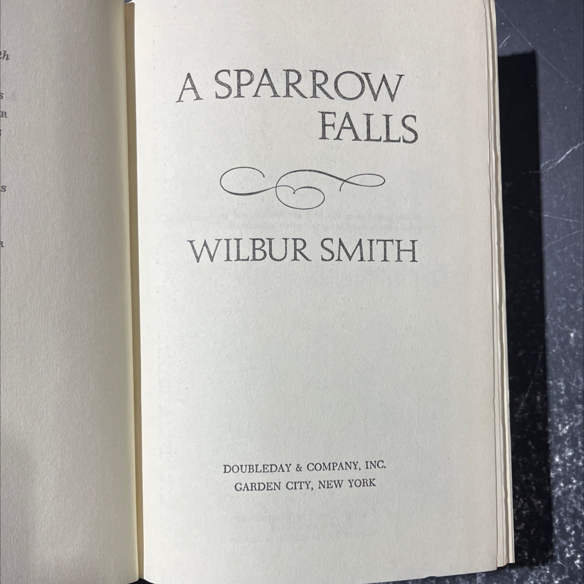 a sparrow falls book, by wilbur smith, 1977 Hardcover image 2