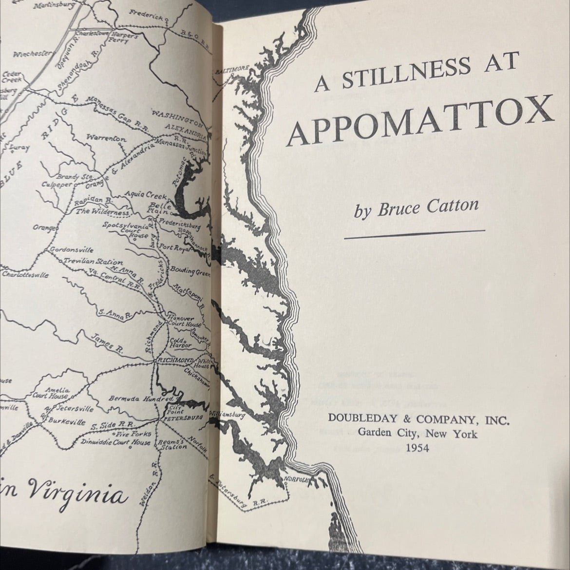 a stillness at appomattox book, by bruce catton, 1954 Hardcover image 2