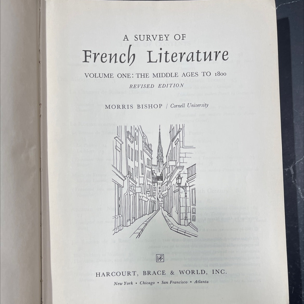 a survey of french literature volume one: the middle ages to 1800 revised edition book, by morris bishop, 1965 Hardcover image 2