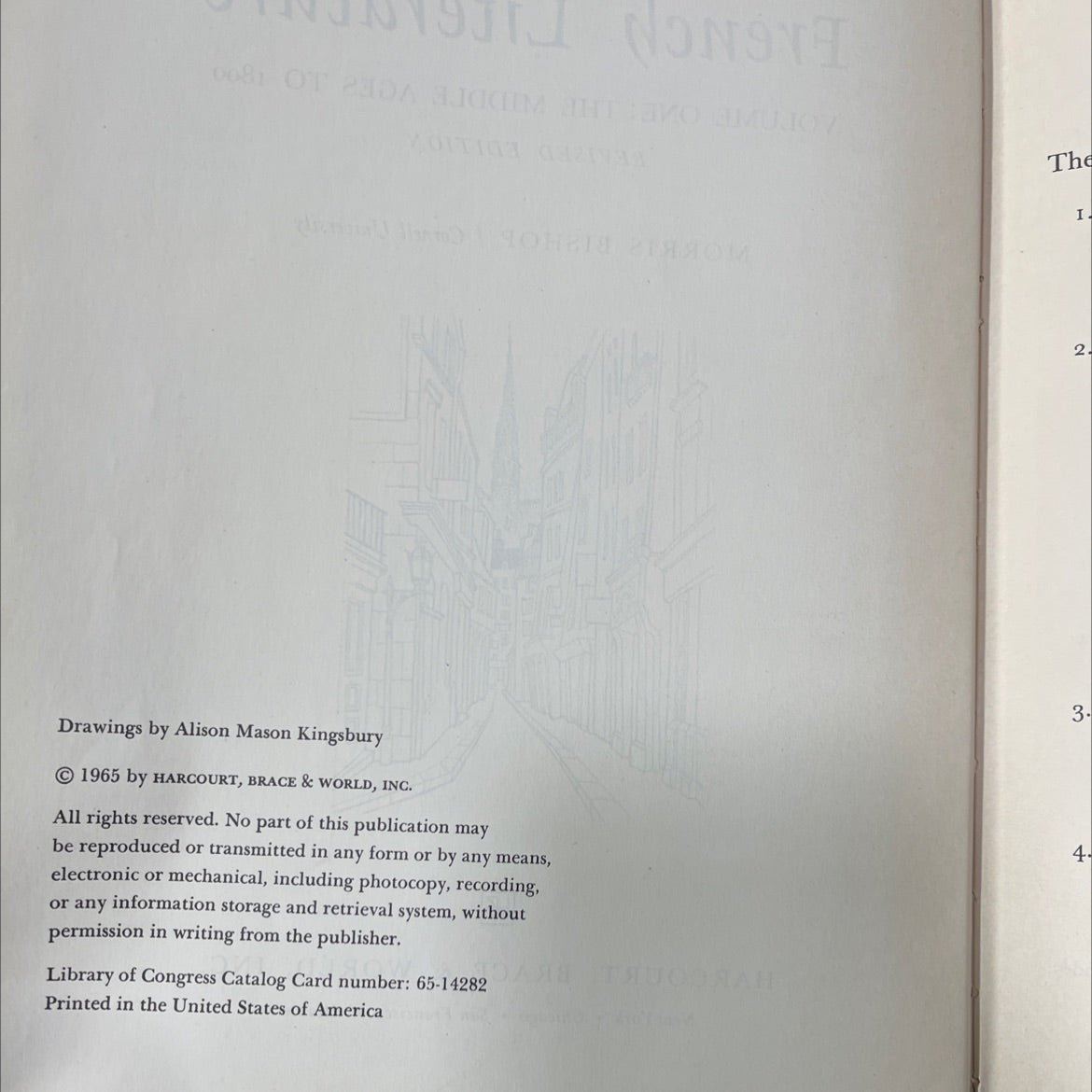 a survey of french literature volume one: the middle ages to 1800 revised edition book, by morris bishop, 1965 Hardcover image 3