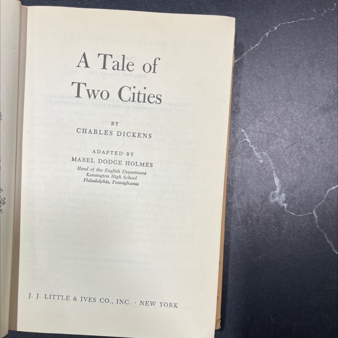 a tale of two cities book, by charles dickens, 1941 Hardcover, Heavily Used image 2