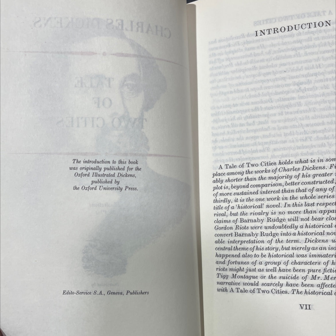 a tale of two cities book, by charles dickens, 1970 Leather image 3