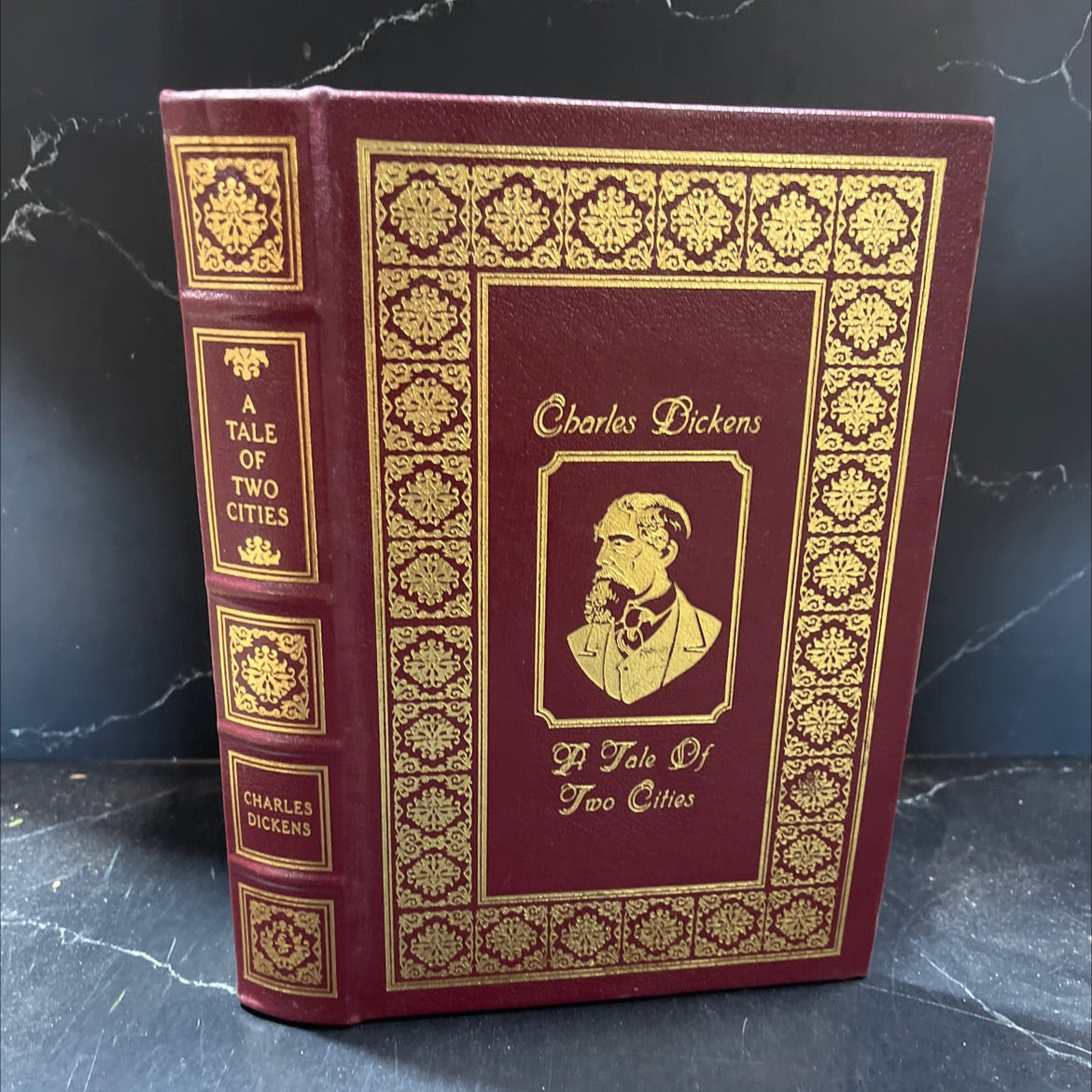 a tale of two cities book, by charles dickens, 1981 Leather image 1