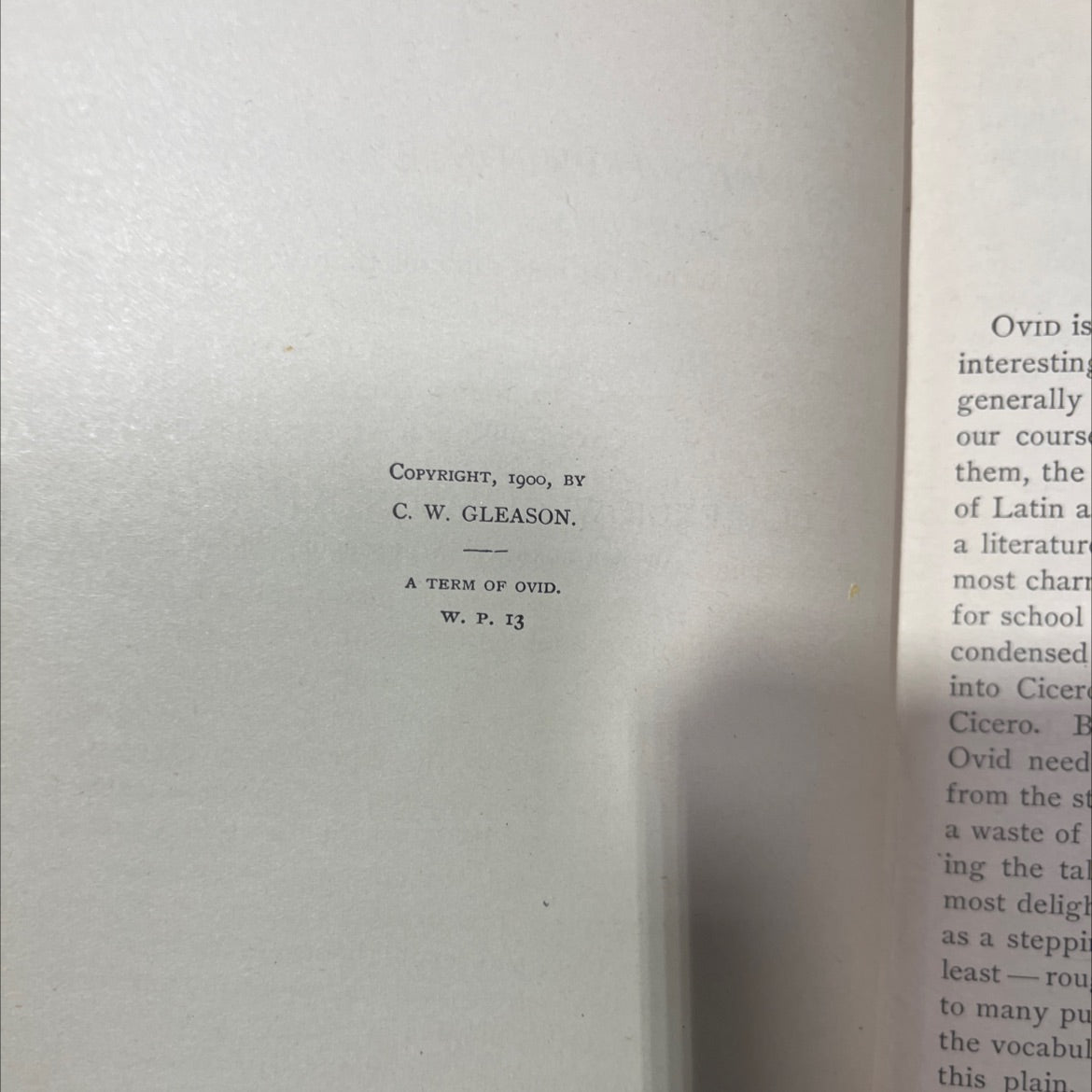 a term of ovid ten stories from the metamorphoses for boys and girls book, by clarence w. gleason, 1900 Hardcover image 3