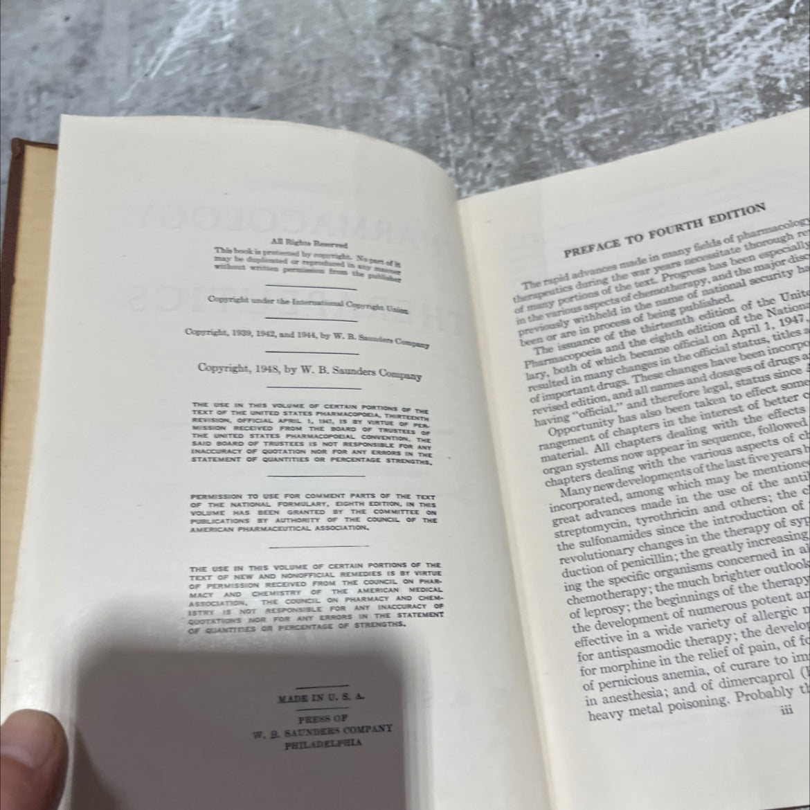a textbook of pharmacology and therapeutics book, by harold n. wright, mildred montag, 1948 Hardcover image 3