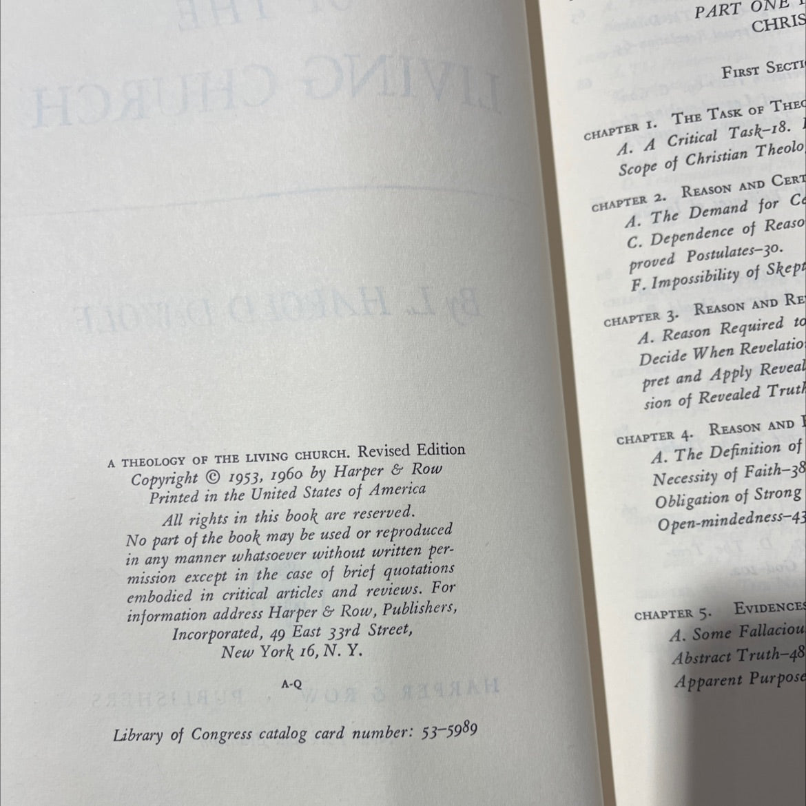 a theology of the living church book, by l. harold dewolf, 1960 Hardcover image 3