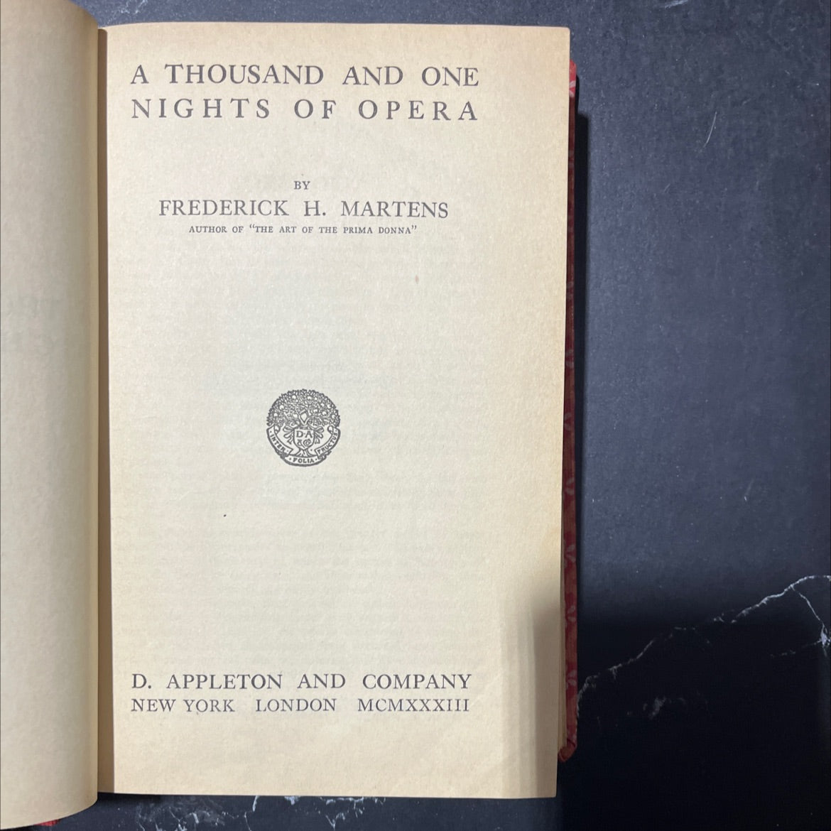 a thousand and one nights of opera book, by frederick h. martens, 1933 Hardcover image 2