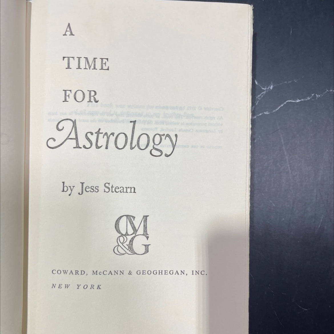 a time for astrology book, by Jess Stearn, 1971 Hardcover image 2