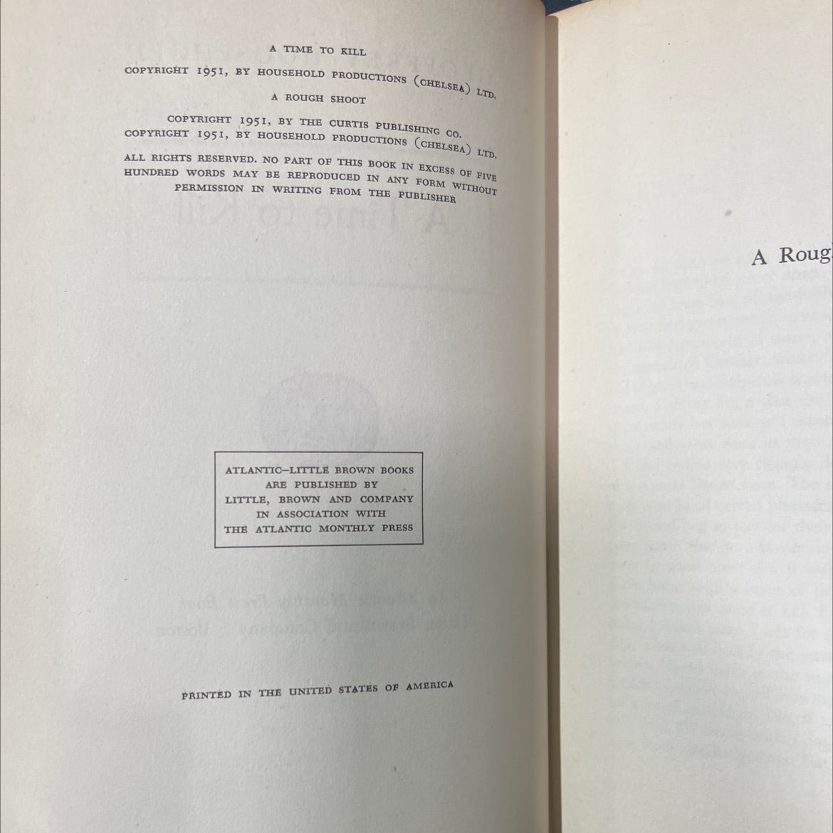 a time to kill book, by geoffrey household, 1951 Hardcover image 3