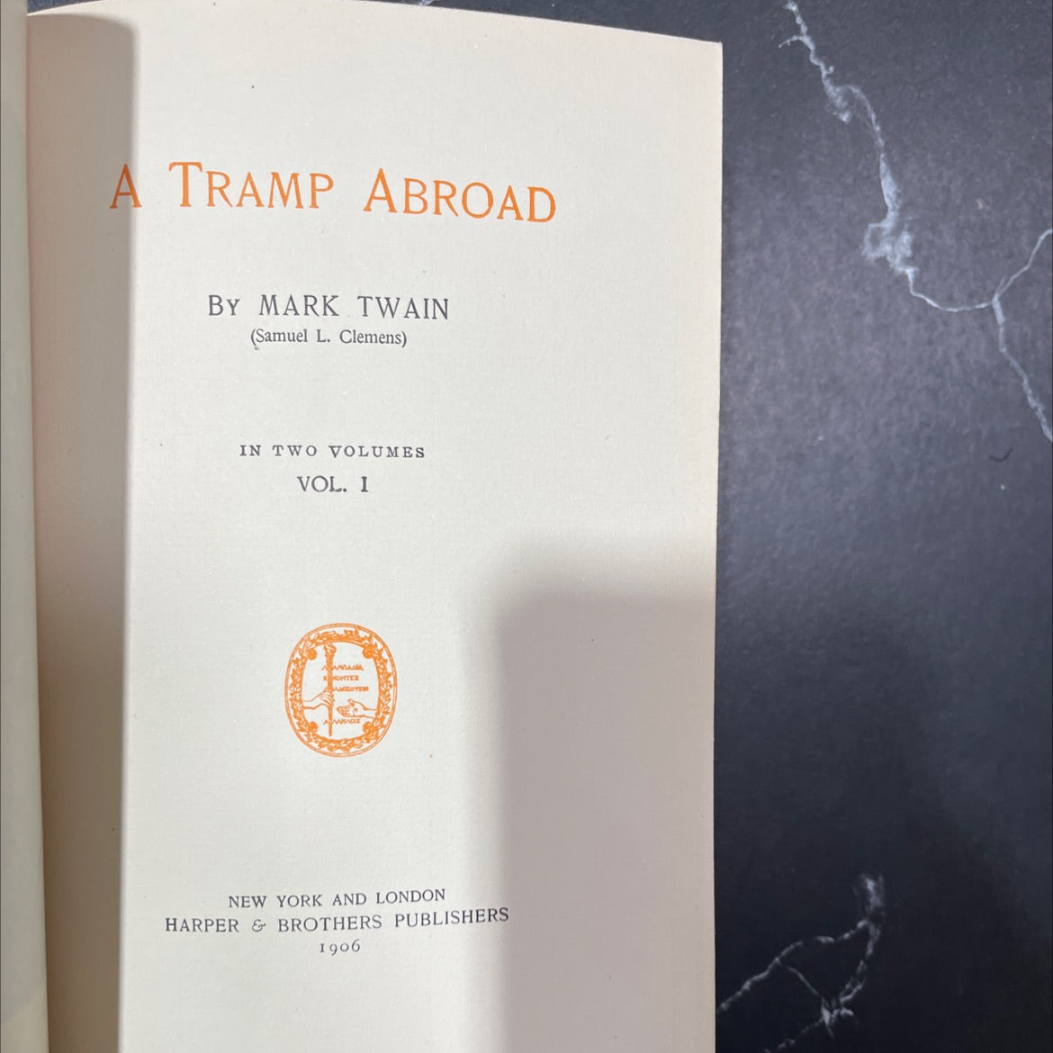 a tramp abroad book, by mark twain, 1906 Hardcover image 2