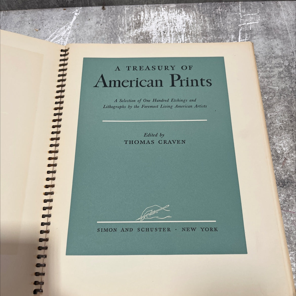 a treasury of american prints book, by thomas craven, 1939 Hardcover image 2