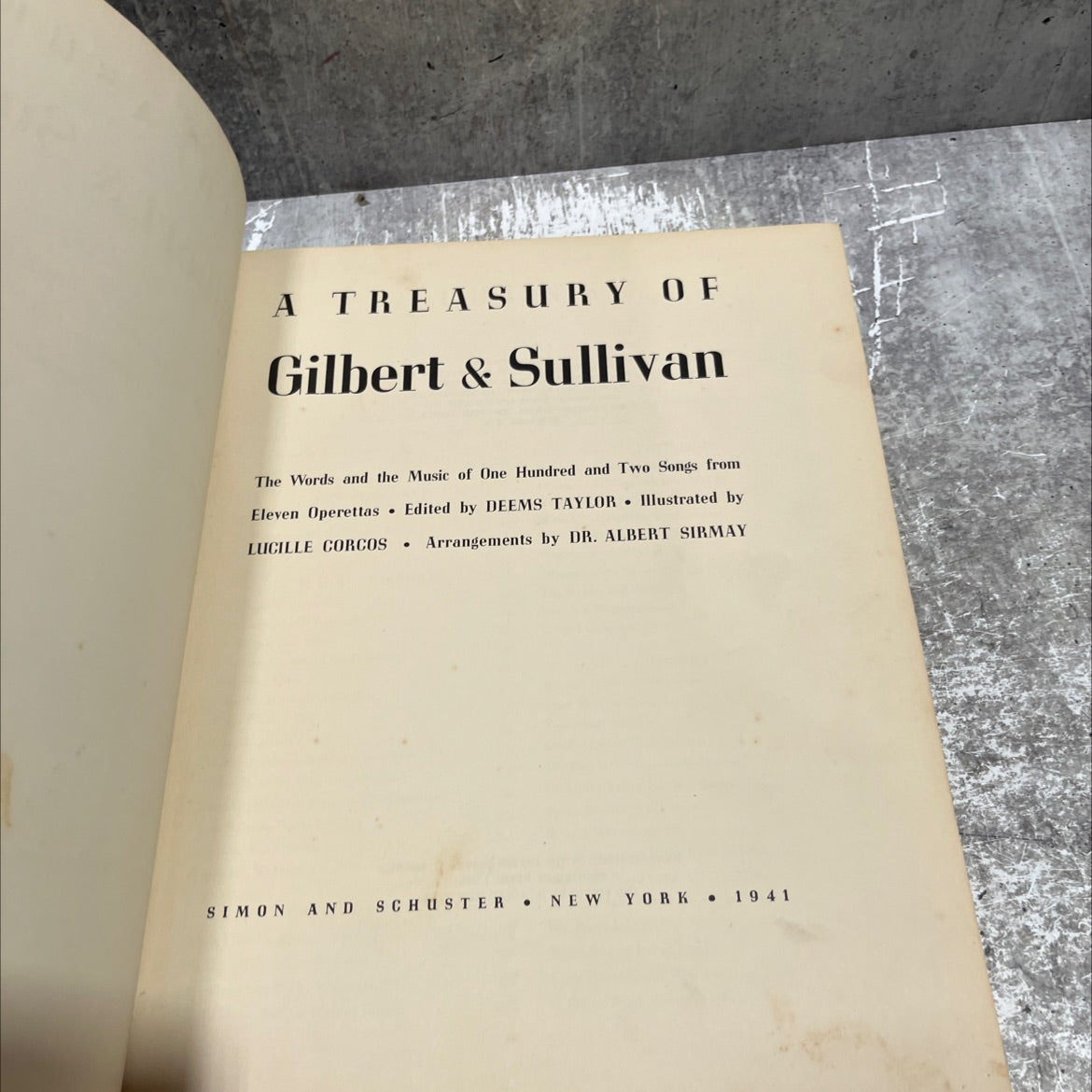 a treasury of gilbert & sullivan book, by deems taylor, 1941 Hardcover image 2