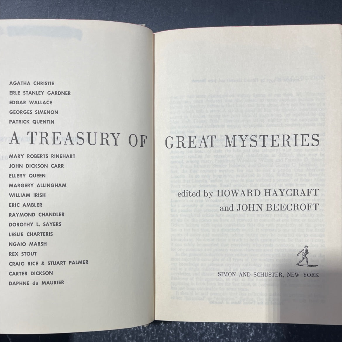 a treasury of great mysteries book, by howard haycraft, john beecroft, 1957 Hardcover image 2